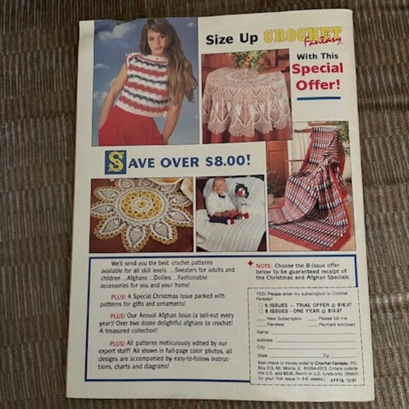 2/$35 Crochet Fantasy Quick and Easy Christmas Gifts Vol 10 No 8 Dec 1991 - Picture 5 of 9